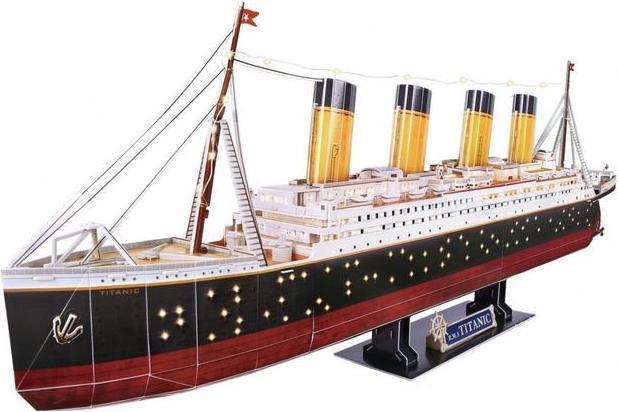 Actual product image Cubicfun Titanic LED (266 pieces)