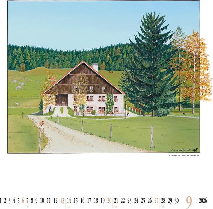 Produktbild SUSANNA Bildkalender Gemalte Bauernhäuser (Harter Einband)