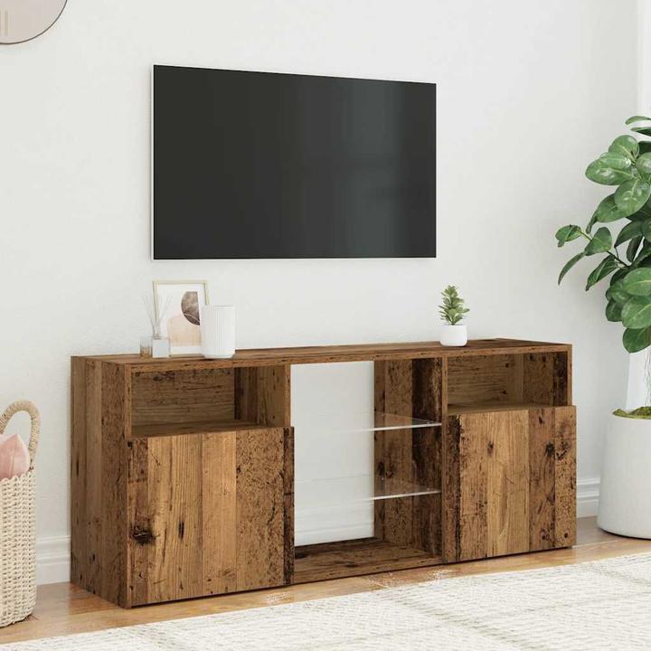 Immagine prodotto VidaXL TV-Schrank mit LED-Leuchten Altholz-Optik 120x30x50 cm TV-Möbel (120 x 30 x 50 cm)