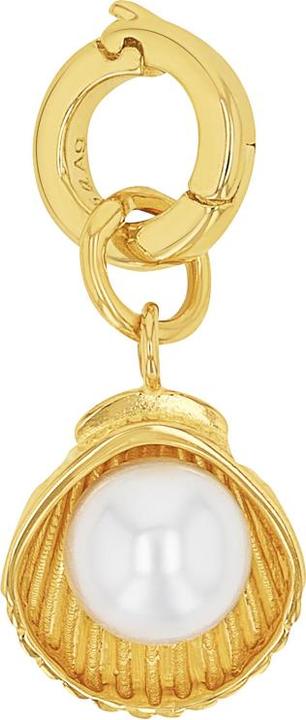 Actual product image Amor charms for ladies, 925 Sterling silver, shell bead | shell (Silver 925)
