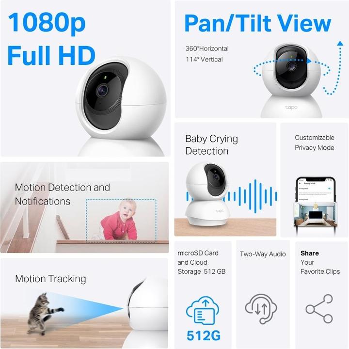 Actual product image TP-Link Home Security Camera UHD (2-Pack (1920 x 1080 Pixels)