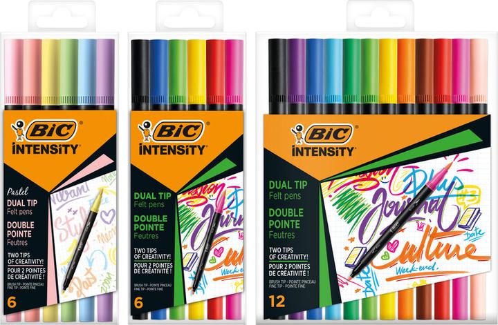 Actual product image Bic Fibre pencil Dual Tip (Multicoloured, 12 x)