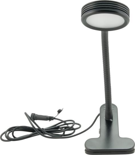 Securit black led lamp for ext. with clamp + cable 1.5