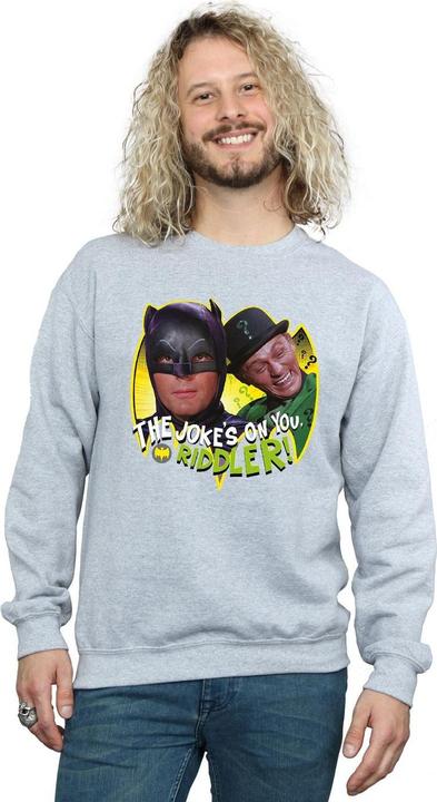Actual product image Mens Batman TV Series The Riddler Joke Cotton Sweatshirt (XXL)