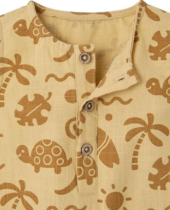 Produktbild Vertbaudet Kurzer Baby Overall in Leinenoptik mit Strand-Motiven (92)