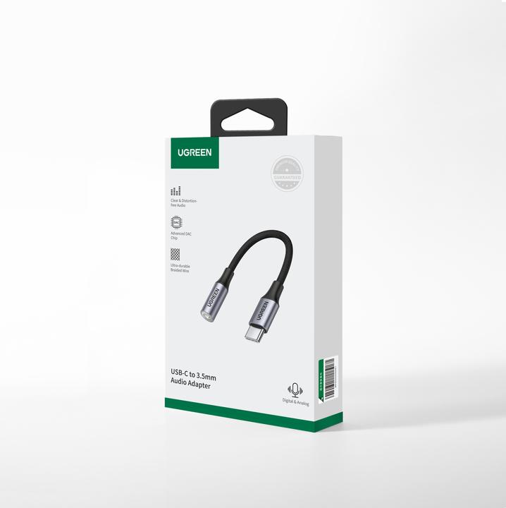 Immagine prodotto Ugreen Adattatore da USB-C a 3.5mm Jack con supporto IPAD Pro e Samsung Note 10 (USB tipo C, Jack da 3.5mm)