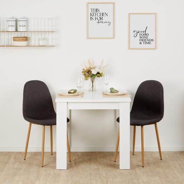 Image du produit Homestyle4u Ensemble de salle à manger avec table et chaises (80 x 80 x 75 cm)