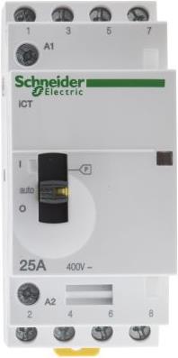 Actual product image Schneider Electric Acti9 iCT Contactor 25A 4NO 220/240Vac (Heating actuator)
