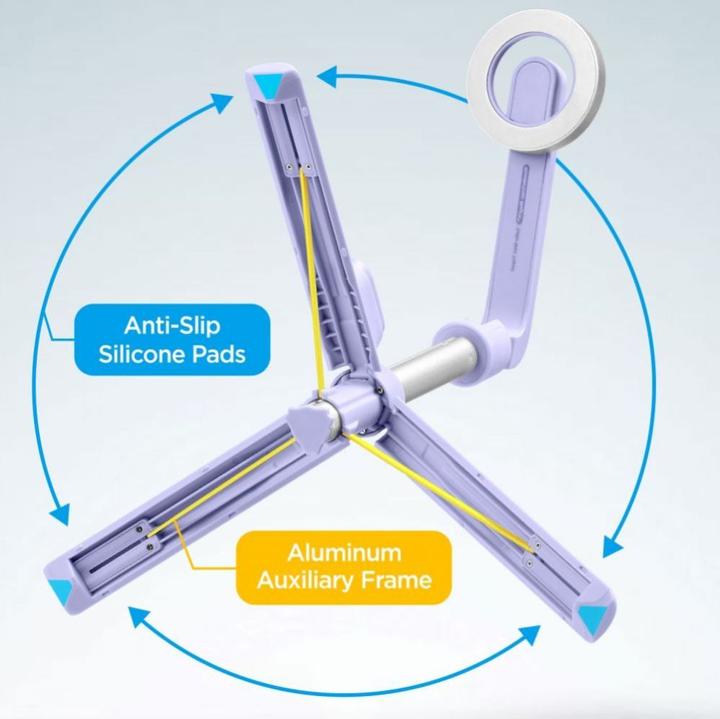 Actual product image Spigen S571W MagSafe Bluetooth Selfie Stick with Tripod - Purple