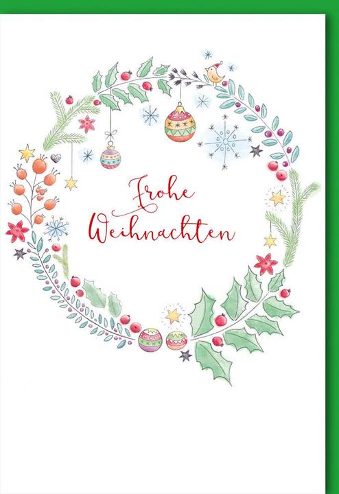 Produktbild Braun + Company Weihnachtskarte Kranz (1 Stk.)