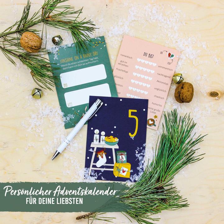 Actual product image Papierdrachen Karten Adventskalender für Paare - Set 4