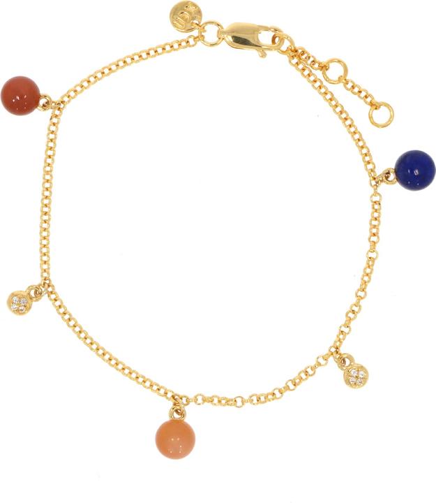 Image du produit Xen Bracelet multicolore 2,75 ct. 17-19 cm plaqué or jaune (19 cm, Argent 925 sterling plaqué or jaune)