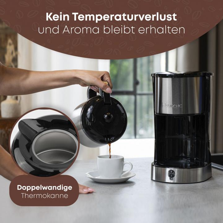 Image du produit Clatronic KA 3805 Machine à café argentée, 8-10 tasses
