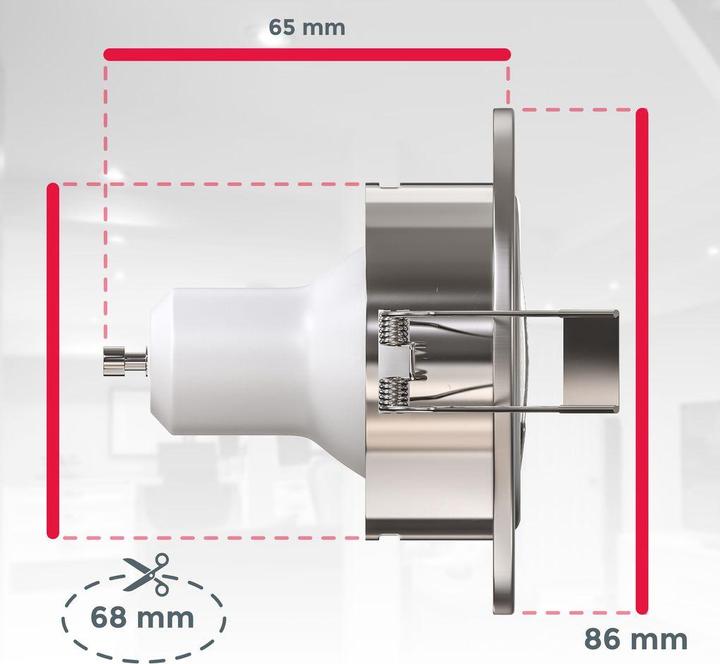 Actual product image B.K.Licht LED recessed light set, matt nickel, 10xLED/GU10/5W (400 lm, GU10)