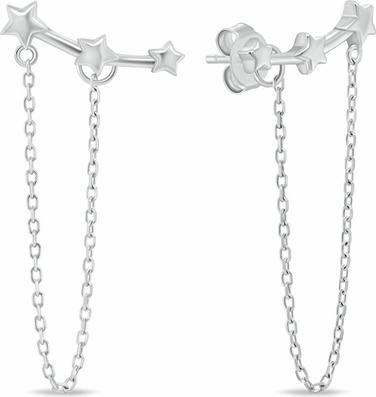 Produktbild Brilio Silver - Matching silver earrings with black zircons Flowers EA591WBC