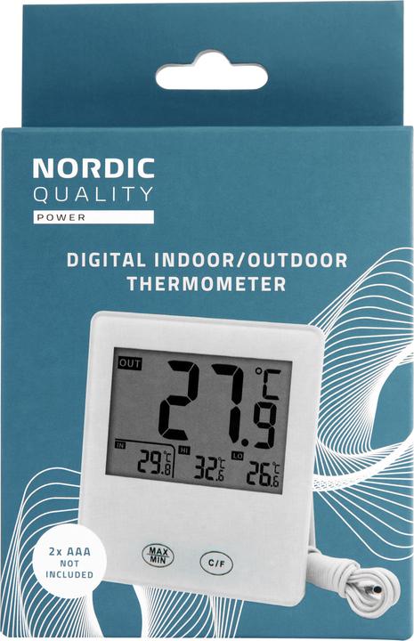 Immagine prodotto Deltaco Nordic Quality Termometro digitale per interni ed esterni con sensore a filo
