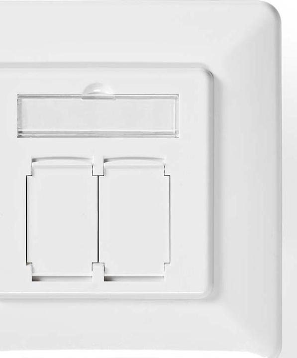 Produktbild Nedis Netzwerk-Wanddose | Unterputz | 2-Port port(s) | CAT7 | Gerade | Buchse | Vergoldet | PVC | El