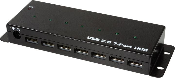 Immagine prodotto LogiLink Hub USB 2.0, 7 porte, versione industriale (USB-A, 7 Porti)