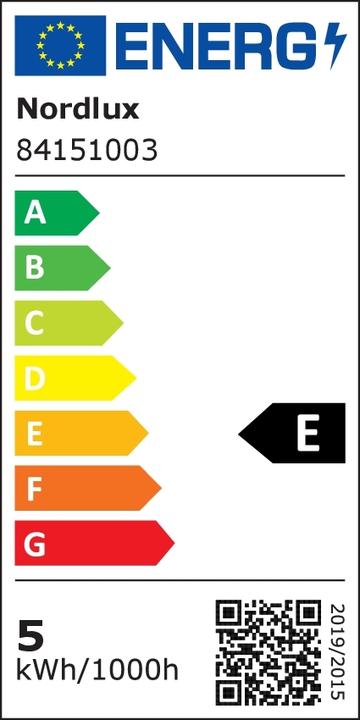 Energy Label Nordlux LED outdoor wall lamp 10 W War (550 lm, IP44)