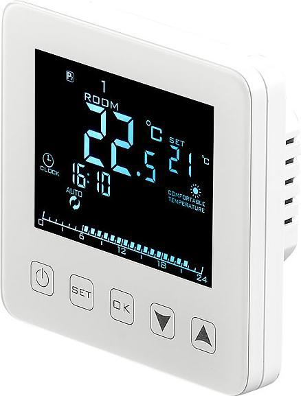 Image du produit Revolt Thermostat mural pour le chauffage par le sol avec écran LCD et boutons tactiles
