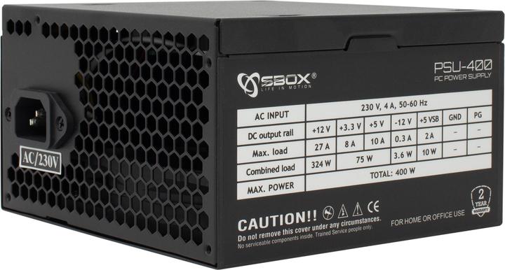 Image du produit Sbox Computer case PCC-12 MicroATX + PSU-400 (mATX, ITX)