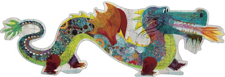 Actual product image Djeco Giant puzzle Leon the dragon, 58 pieces (58 pieces)