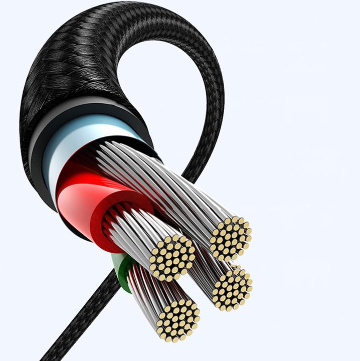 Produktbild Ugreen USB-C to USB-A 2.0 Angled Cable US176, 3A, 3m (Black) (3 m, USB 2.0)