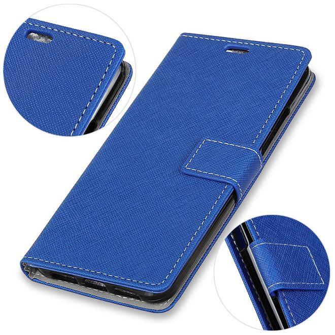 Produktbild MU Classic Leder Hülle mit Kreuzmuster (OnePlus 5T)
