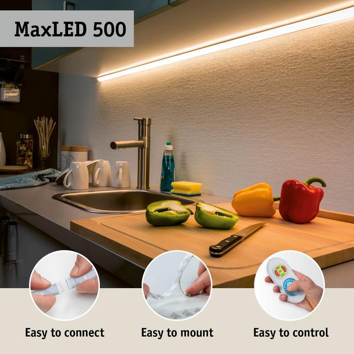Produktbild Paulmann MaxLED 500 Stripe Set (Kaltweiss, 150 cm, Indoor)