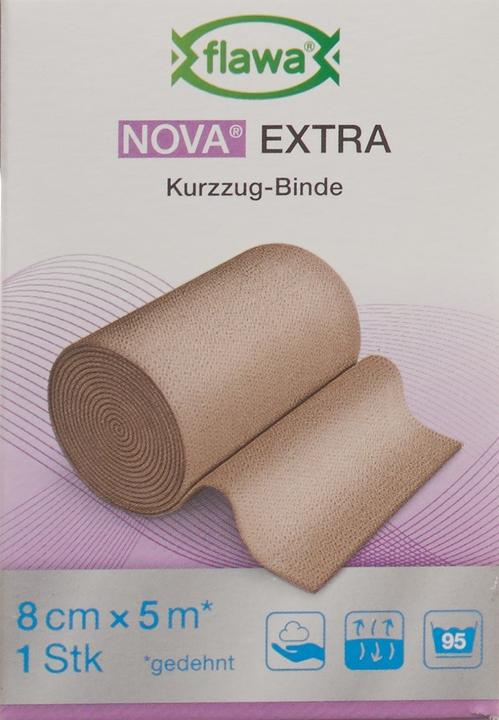 Produktbild Flawa Kurzzugbinde 8cmx5m hautfarbig