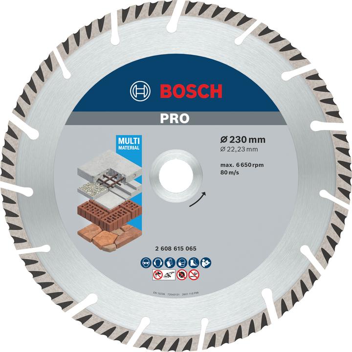 Actual product image Bosch Professional Zubehör PRO Multi Material diamond cutting disc, 230 x 22.23 mm
