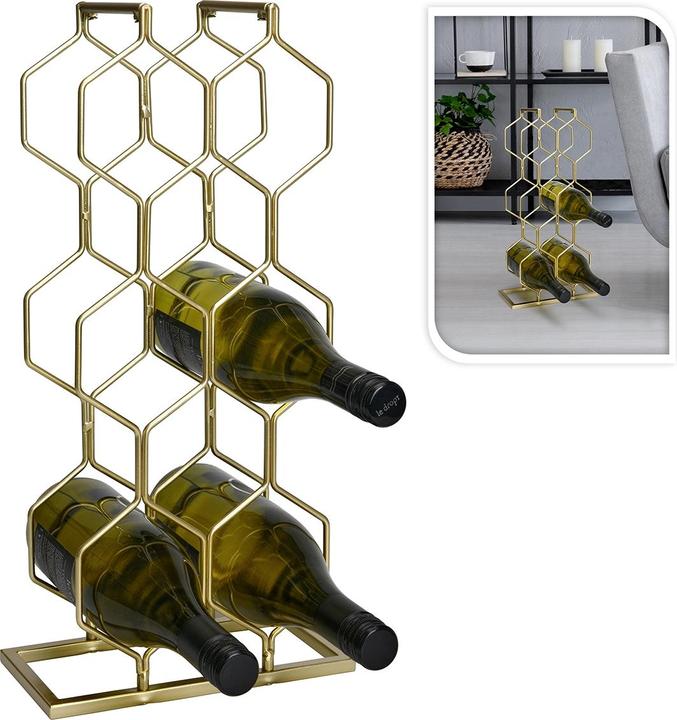 Image du produit Lipo Wine Rack Metal For 8 Bottles (23 x 11 x 48 cm)