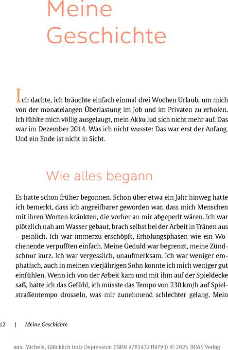 Produktbild Michels:Glücklich trotz Depression (Deutsch, Ulrike Michels, 2025)