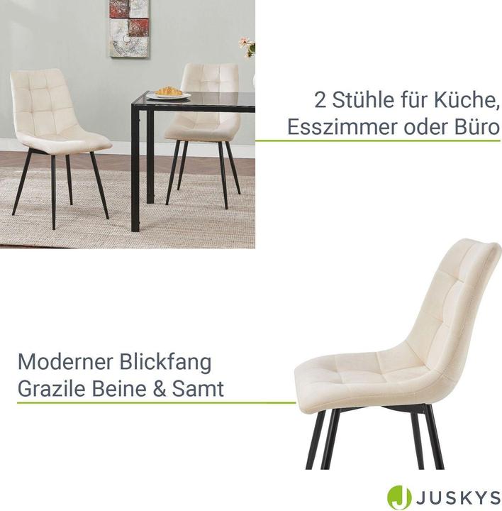 Actual product image Juskys Esszimmerstuhl Blanca Set