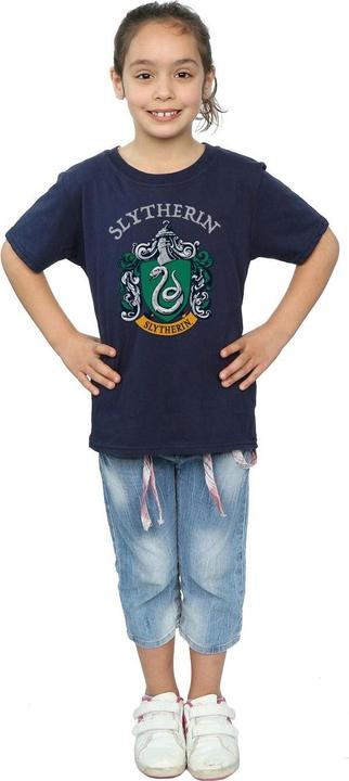 Actual product image Girls Slytherin Crest Cotton T-Shirt (128)