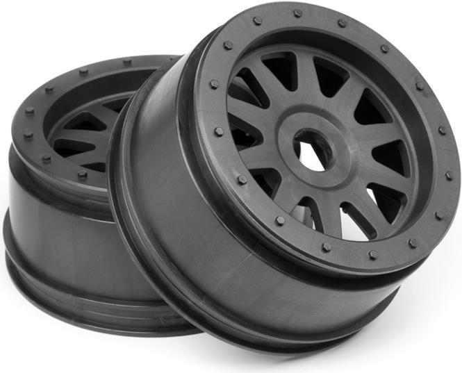 Actual product image HPI Super 5SC 57.TR-10 GLUE-LOCK WHEEL GUNMETAL (120x60mm/2pcs
