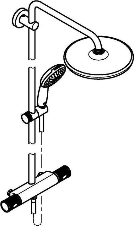 Image du produit Grohe Vitalio Start System 250 Duschsystem mit Thermostatbatterie, Schweizer Stichmass, variable Bohrlöche