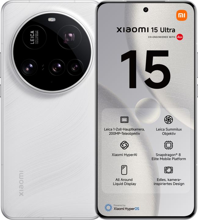Xiaomi 15 Ultra (512 GB, Wit, 6.73", Dubbele SIM, 50 Mpx, 5G)