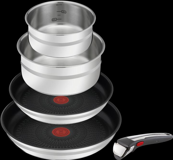 Immagine prodotto Tefal Jamie Oliver Ingenio G6 (28 cm, Pentola, Padella per friggere, Casseruola con manico, Acciaio inossidabile)