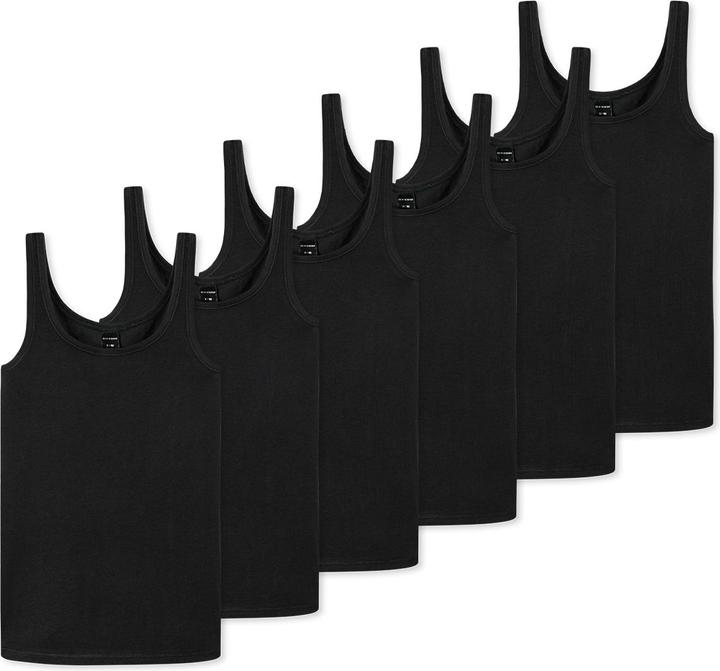Actual product image Schiesser Pack of 6 Teens Girls 95/5 Organic Cotton Tops / Undershirts (176)