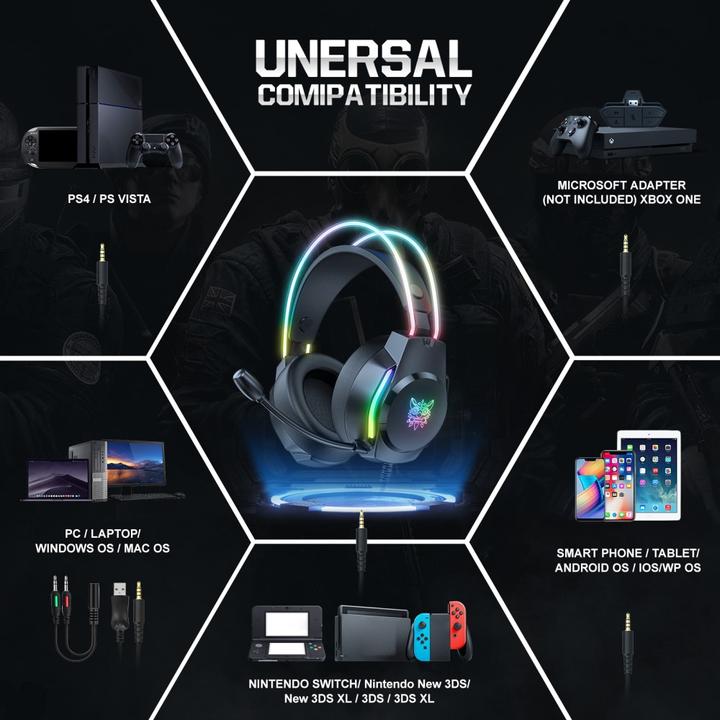 Actual product image Onikuma X26 Gaming Headphones (Wired) Black