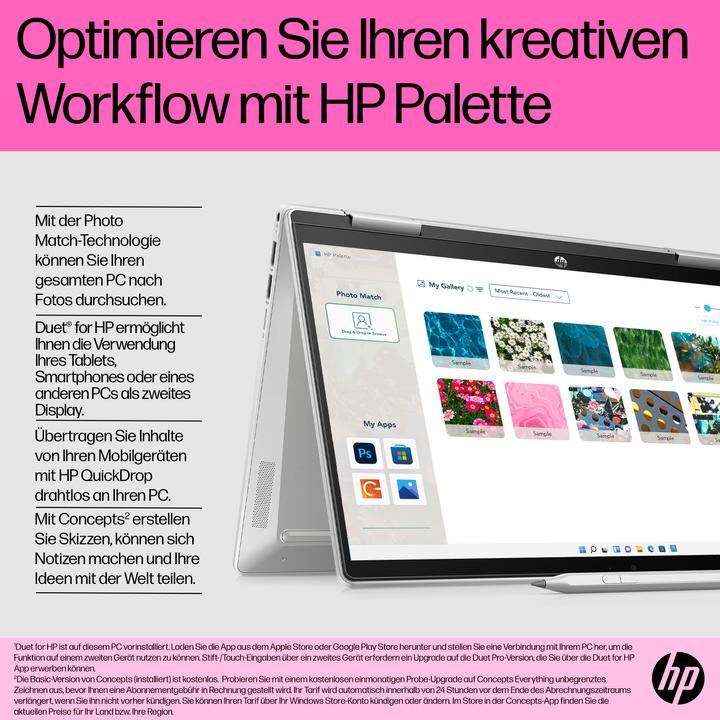 Produktbild HP Pavilion x360 14-ek1055ng (14", Intel Core i5-1335U, 16 GB, 512 GB, DE)