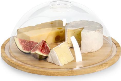 Image du produit Zeller Present Cloche à fromage avec couvercle Bambou plastique ø 23.5x10.5 cm