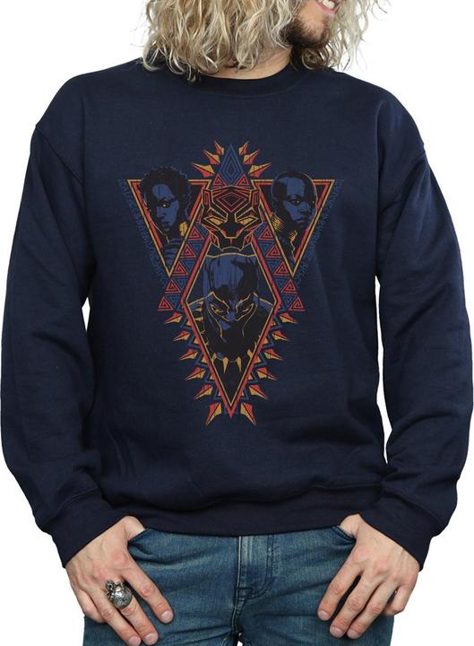 Immagine prodotto Felpa uomo Black Panther Tribal Heads in cotone (S)