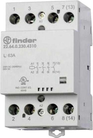 Image du produit Finder Schütz, 4 Schliesser, 12V, 63A, 24kVA