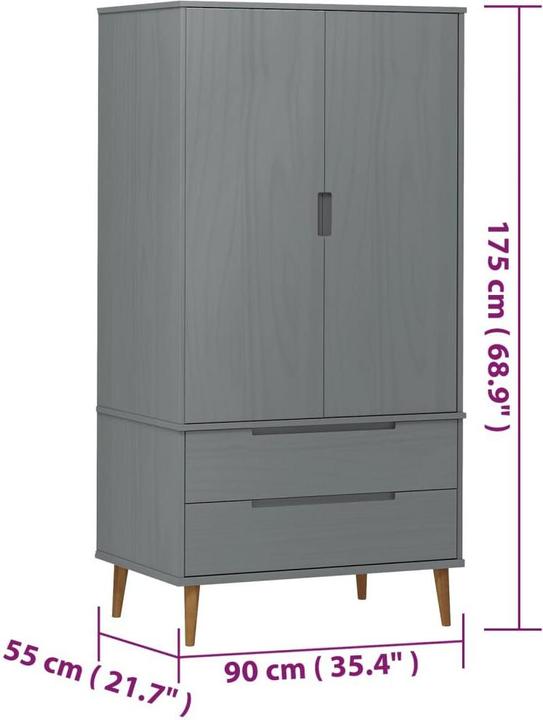 Actual product image VidaXL Donata (90 x 55 x 175 cm)