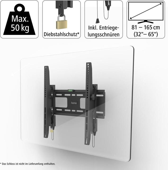 Immagine prodotto Hama 220859 TV-WH (Muro, 65", 50 kg)