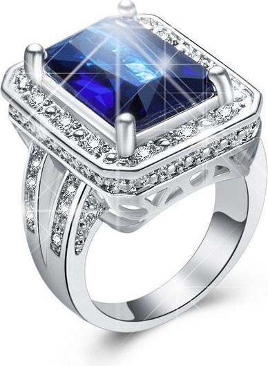 Produktbild Hermex versilberter Ring mit Sapphire Quartz / Zirkonia - Gr. 62 / Size 10 (10)