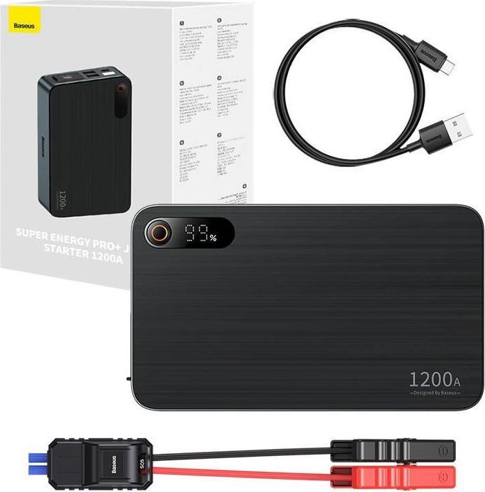Actual product image Baseus Super Energy Pro+ Powerbank Jump Starter 1200A - black (12000 mAh)