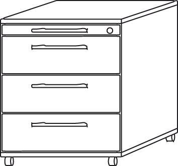 Produktbild kaiserkraft Rollcontainer (42.5 x 58 x 59 cm)